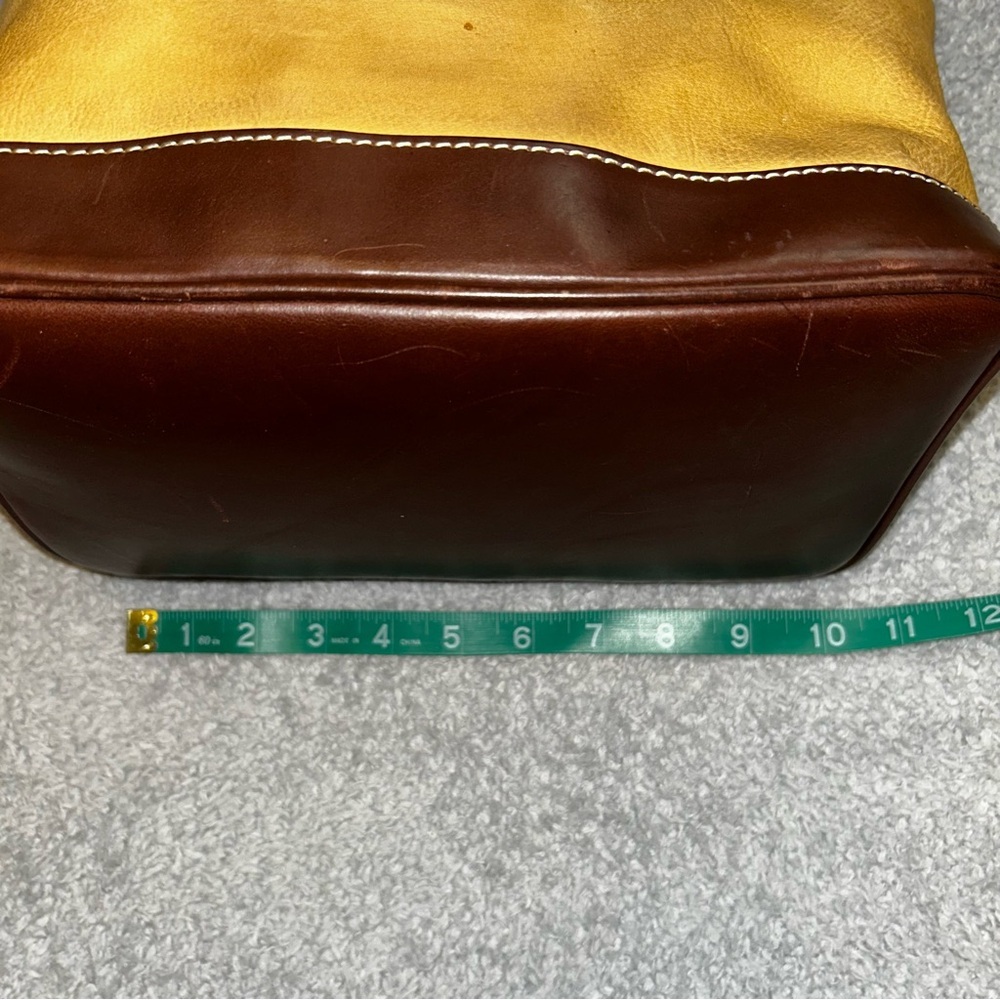 Dooney & Bourke Yellow and Brown Hobo Bag - Picture 7 of 13
